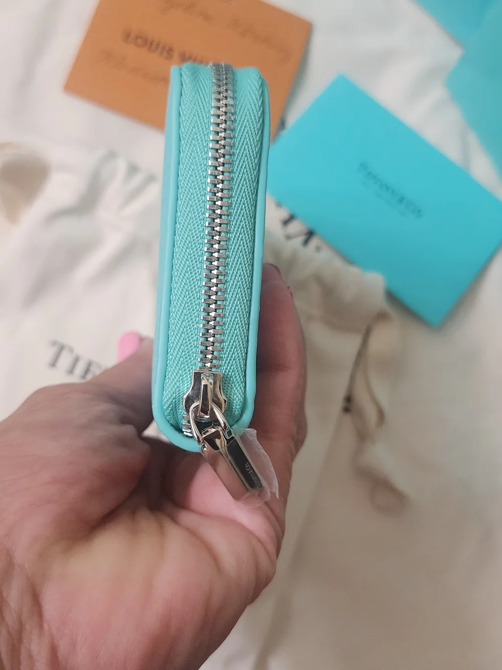 Tiffany & Co. Small Zip Wallet in Signature Blue